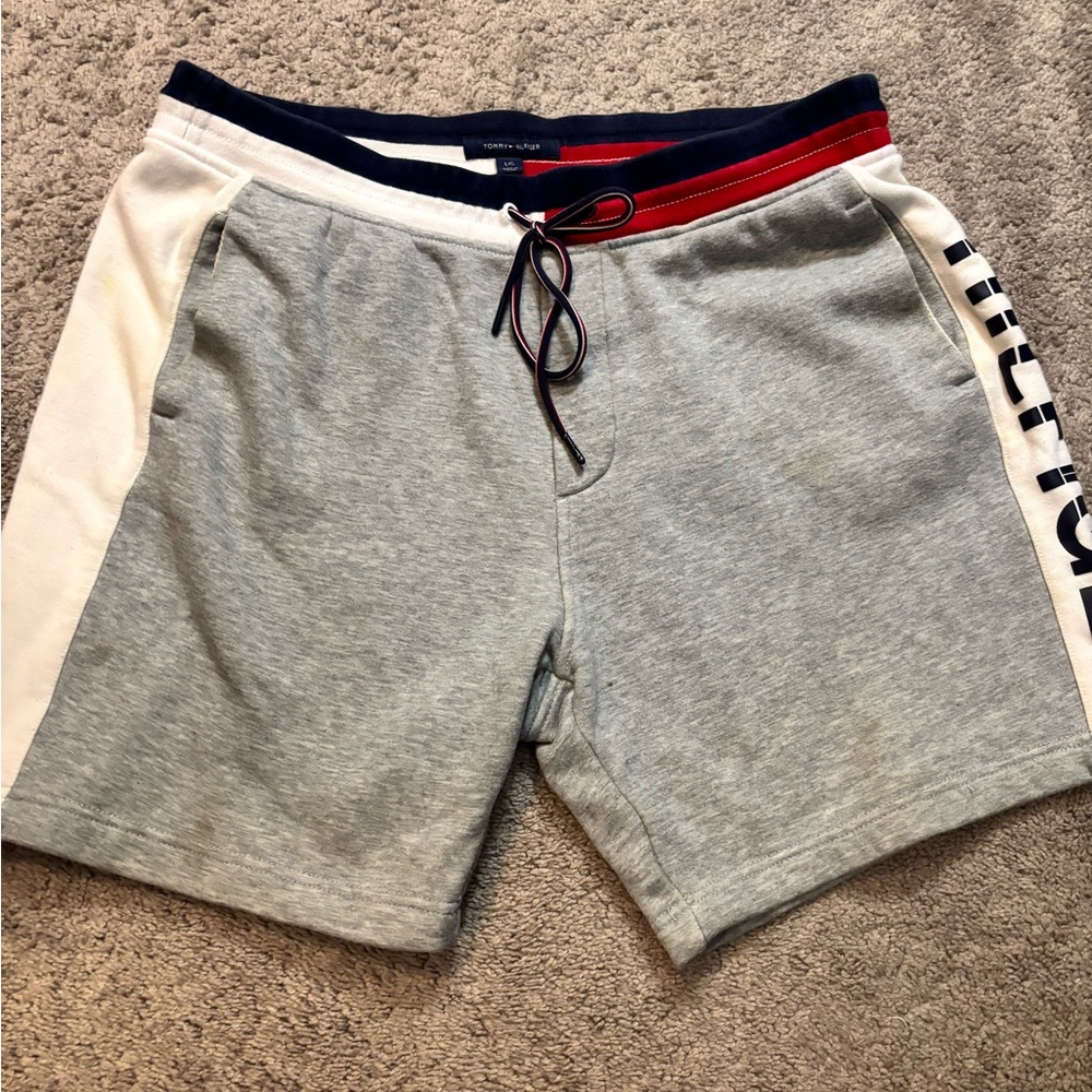 Tommy Hilfiger Athletic Shorts in Gray and White